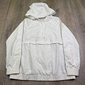 Lululemon Womens White 1/4 Zip Light Pullover Packable Anorak Jacket Size M